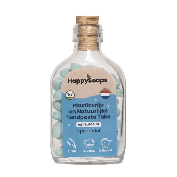 Tandpasta Tabs – Met Fluoride – Spearmint - Afbeelding 2