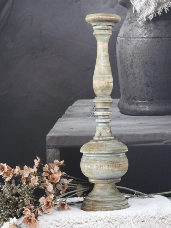 Kandelaar hout 55 x Ø13,5 cm