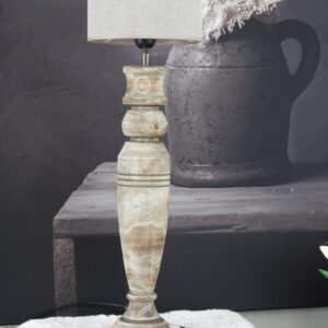 Lampvoet hout 50 x Ø14 cm (60 x Ø14 cm incl. vitting)