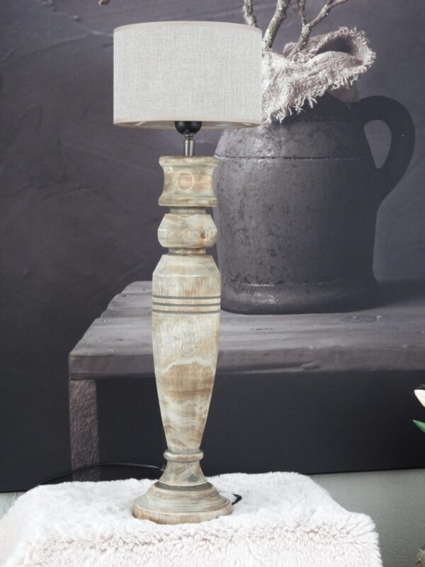 Lampvoet hout 50 x Ø14 cm (60 x Ø14 cm incl. vitting)
