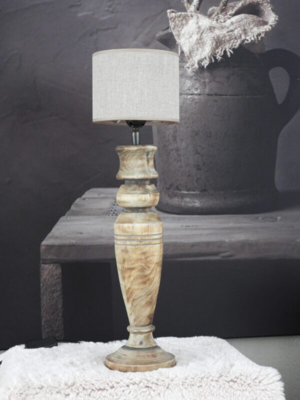 Lampvoet hout 40 x Ø13 cm (50 x Ø13 cm incl. vitting)