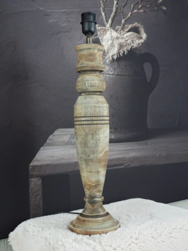 Lampvoet hout 50 x Ø14 cm (60 x Ø14 cm incl. vitting) - Afbeelding 6