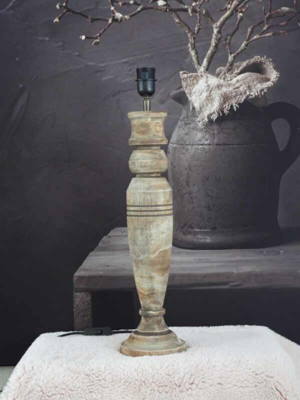 Lampvoet hout 50 x Ø14 cm (60 x Ø14 cm incl. vitting) - Afbeelding 5