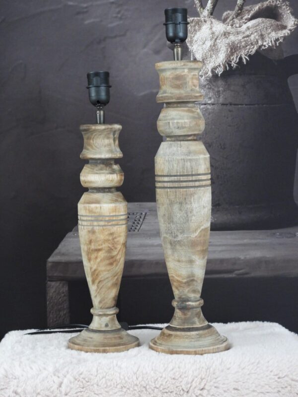 Lampvoet hout 40 x Ø13 cm (50 x Ø13 cm incl. vitting) - Afbeelding 4