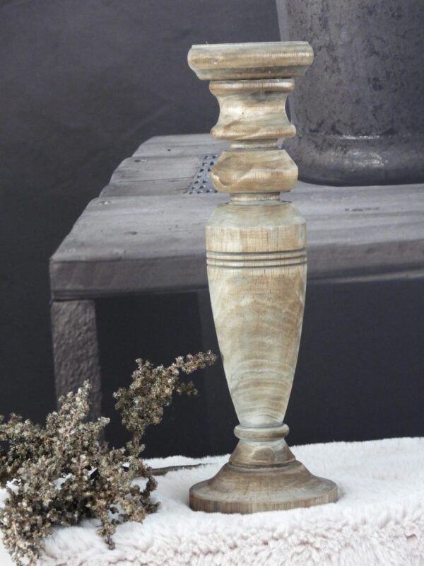 Kandelaar hout 40 x Ø13 cm
