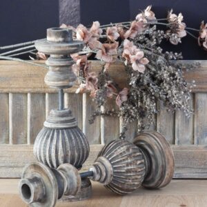 Kandelaar hout 31,5 x Ø11 cm