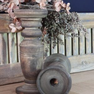 Kandelaar hout 25,5 x Ø10 cm