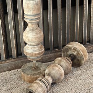 Kandelaar hout Ø8,5 x 25cm