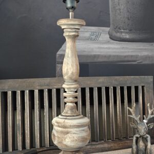Lampvoet hout 60 x Ø13 cm (incl. vitting)