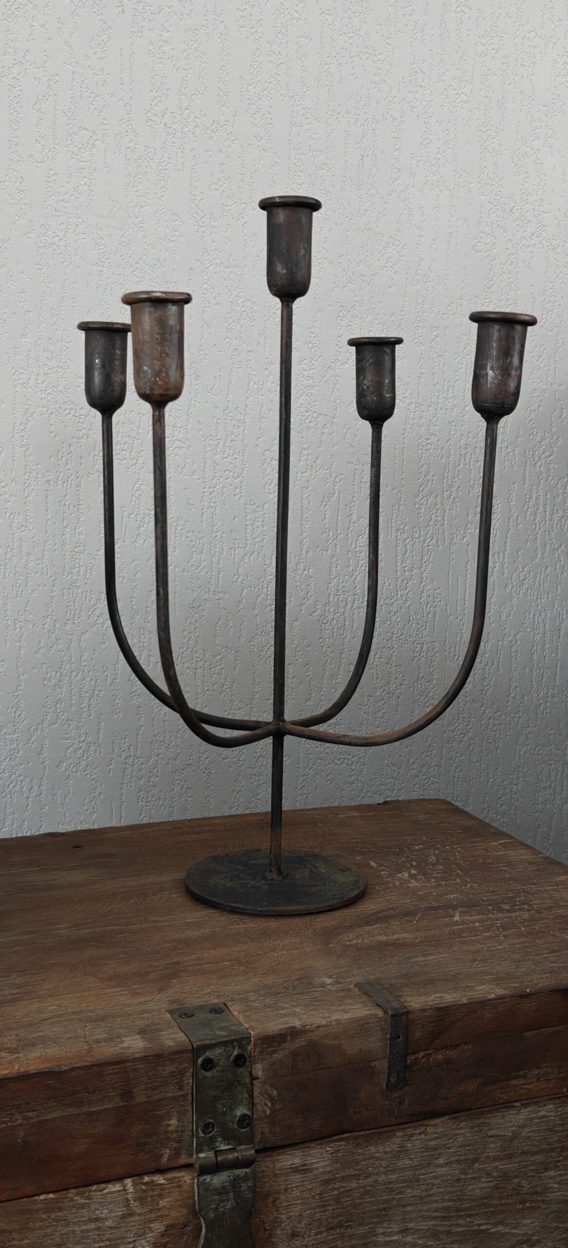 Metalen Kandelaar 5-arm - Afbeelding 4