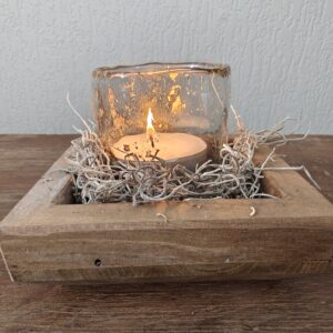 Houten schaal Vierkant 14 x 4,5cm