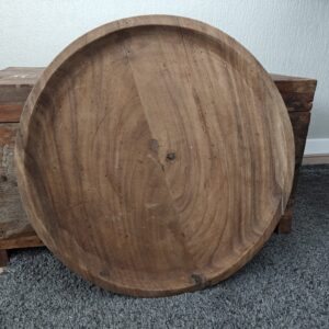 Grote ronde houten schaal Ø33 x 8cm