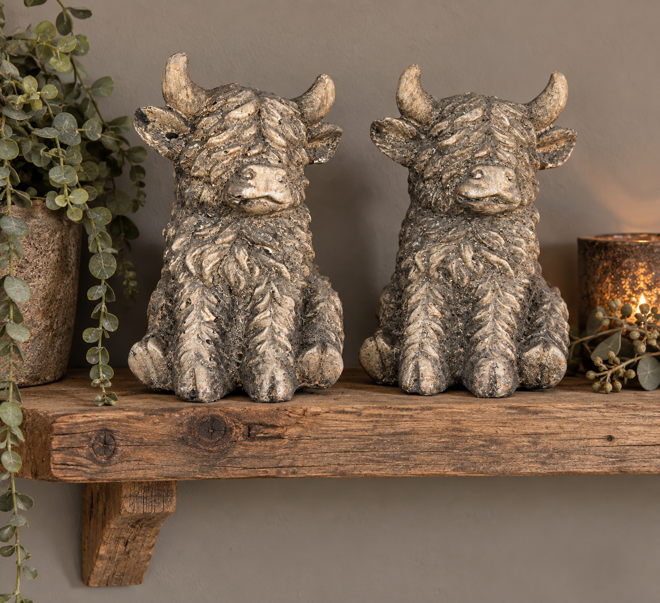 Hooglander zittend Countryfield Polystone - diverse formaten - Afbeelding 7
