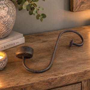 Windlicht hanger groot - glashaak voor waxinelicht - metaal