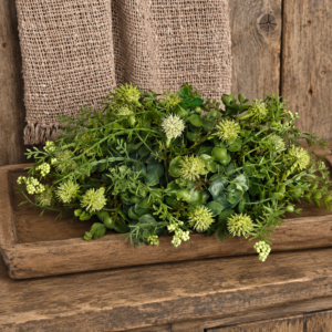 Kunstbloemen Countryfield Halve Bol - Groen 38cm